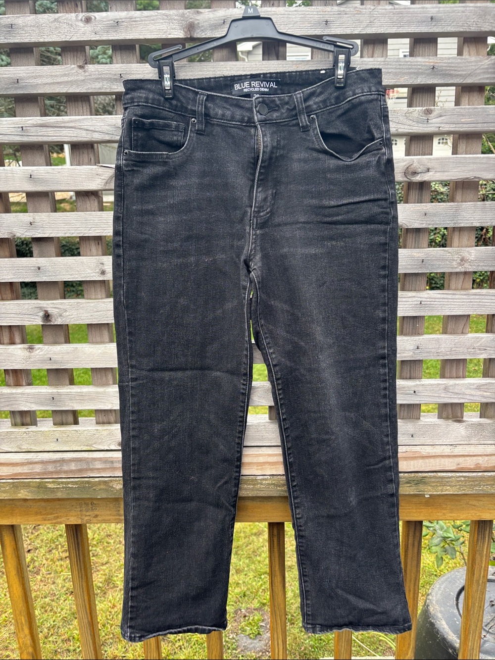 Blue Revival Women's Straight Leg Jeans in Washed Black